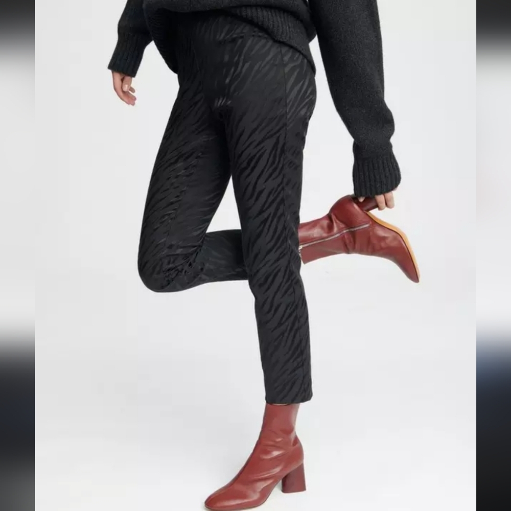 Rag & Bone Simone Pant In Italian Zebra Print Bla… - image 2